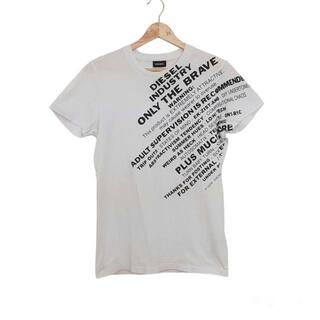 ディーゼル(DIESEL)のDIESEL(ディーゼル) 半袖Tシャツ サイズ14 メンズ美品  - 白×黒 クルーネック(Tシャツ/カットソー(半袖/袖なし))