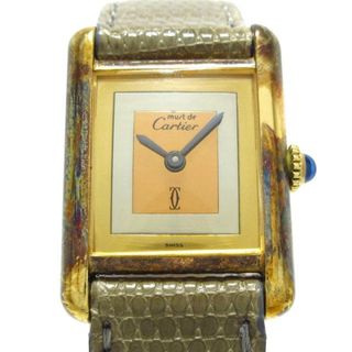 カルティエ(Cartier)のCartier(カルティエ) 腕時計 マストタンクヴェルメイユ レディース 925/社外ベルト スリーカラーゴールド(腕時計)