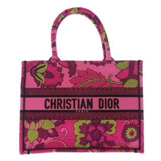 クリスチャンディオール(Christian Dior)のDIOR/ChristianDior(ディオール/クリスチャンディオール) トートバッグ美品  ブックトートミディアムバッグ/旧スモール M1296ZEUA_M75E ピンク×グリーン×マルチ Jardin Indien(ジャルダン インディアン) エンブロイダリー/フラワー(花) ジャガード(トートバッグ)