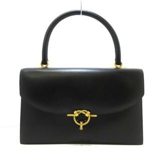 エルメス(Hermes)のHERMES(エルメス) ハンドバッグ コルドリエール 黒 ゴールド金具 ボックスカーフ(ハンドバッグ)