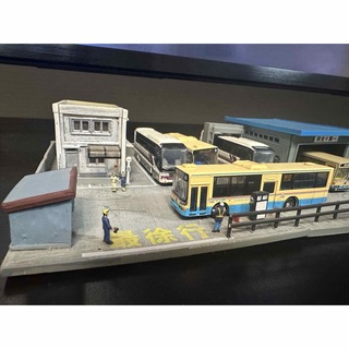 鉄道模型ジオラマ　バス会社営業所風景　阪急バス