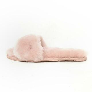 アグ(UGG)のUGG(アグ) サンダル 24 レディース美品  フラッフ スライド II 1129670 ライトピンク シープスキン(サンダル)