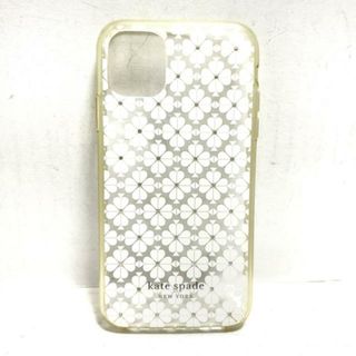 kate spade new york - Kate spade(ケイトスペード) 携帯電話ケース新品同様  - クリアイエロー×白 iPhoneケース プラスチック