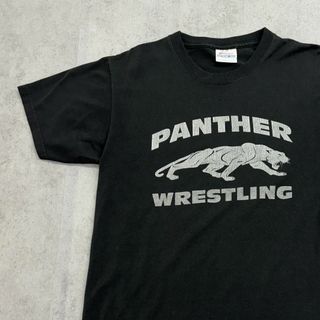 ヴィンテージ(VINTAGE)のPANTHER WRESTLING　レスリング　Tシャツ　古着　ブラック　S(Tシャツ/カットソー(半袖/袖なし))