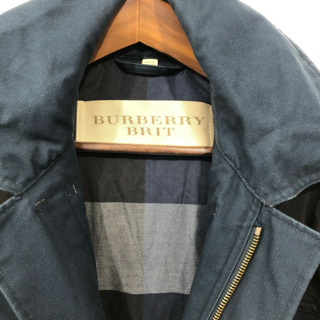 BURBERRY(バーバリー)のBURBERRY BRIT バーバリー ダッフルコート ネイビー (メンズ L) 中古 古着 Q6789 メンズのジャケット/アウター(その他)の商品写真