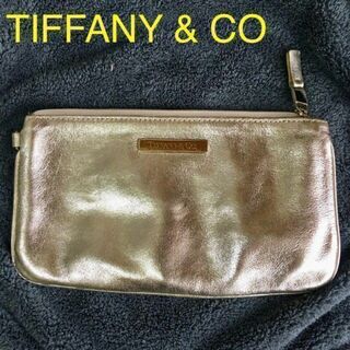 Tiffany & Co. - 未使用 TIFFANY レザー ゴールド ポーチ