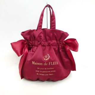 Maison de FLEUR - Maison de FLEUR(メゾンドフルール) トートバッグ美品  - ボルドー リボン サテン