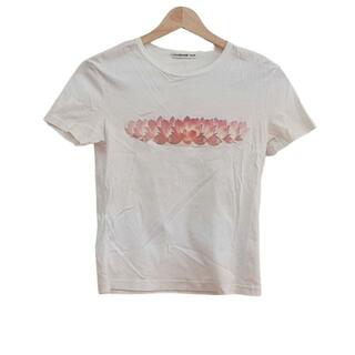 VIVIENNE TAM(ヴィヴィアンタム) 半袖Tシャツ サイズ0 XS レディース美品  - 白×ピンク×マルチ クルーネック/フラワー(花)