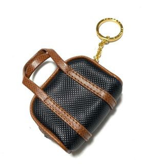 ボッテガヴェネタ(Bottega Veneta)のBOTTEGA VENETA(ボッテガヴェネタ) キーホルダー(チャーム) - 黒×ブラウン×ゴールド バッグ レザー×金属素材(キーホルダー)