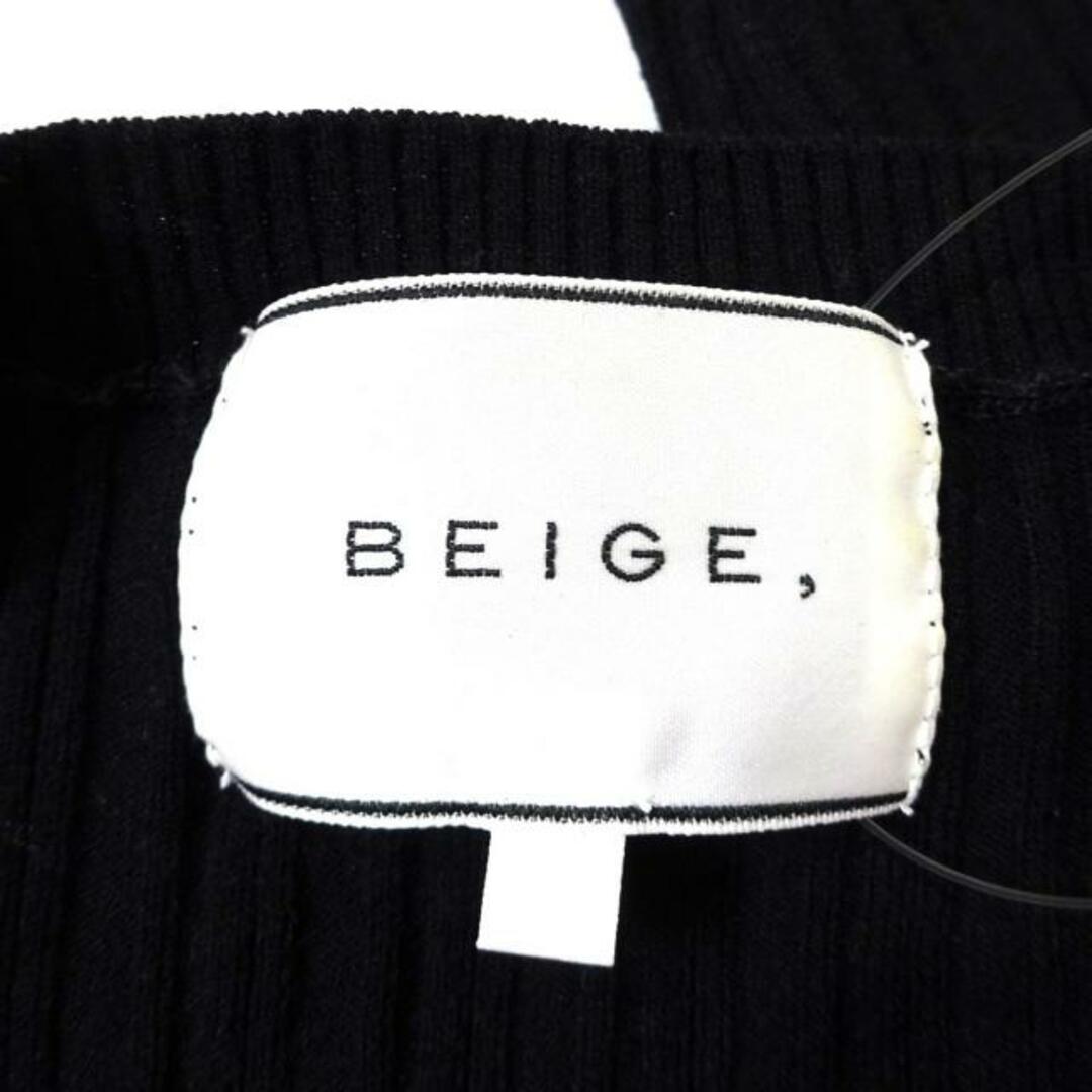 BEIGE,(ベイジ)のBEIGE(ベイジ) 長袖カットソー サイズ4 XL レディース - 黒 クルーネック レディースのトップス(カットソー(長袖/七分))の商品写真