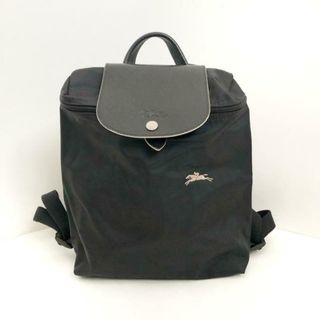 LONGCHAMP(ロンシャン) リュックサック ル・プリアージュクラブ L1699619001 黒×ベージュ 折りたたみ ナイロン×レザー