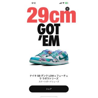 ナイキ(NIKE)のフューチュラ × ナイキ SB ダンク ロー  29cm dunk futura(スニーカー)