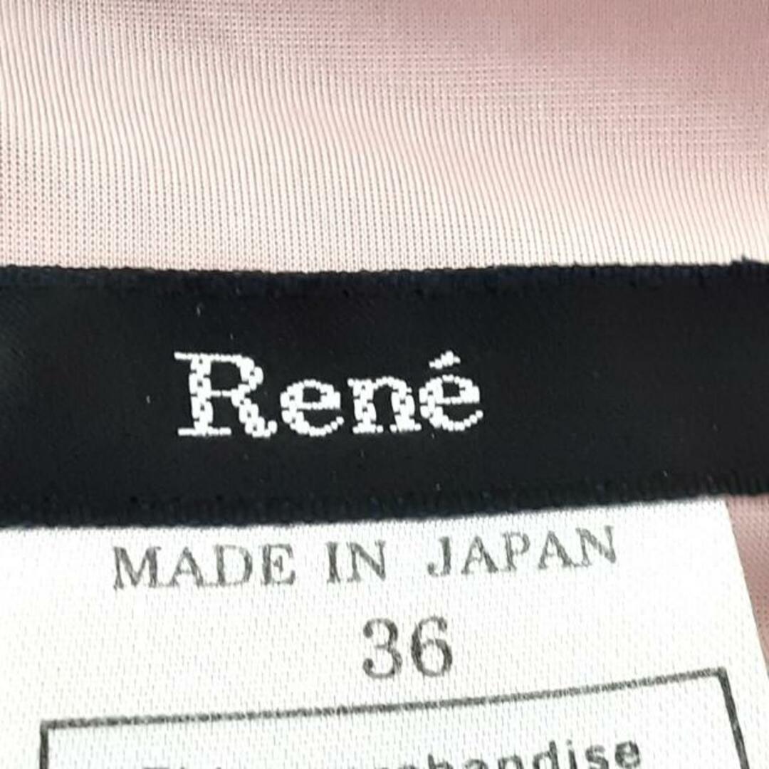 René(ルネ)のRene(ルネ) ワンピース サイズ36 S レディース美品  - ピンク クルーネック/ノースリーブ/ひざ丈 レディースのワンピース(その他)の商品写真