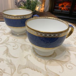 ウェッジウッド(WEDGWOOD)のウェッジウッド  ユーランダー　パウダー　ブルー　リー　カップ　2個セット(食器)