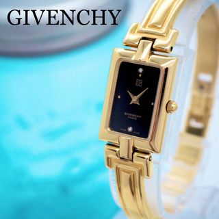 395【美品】GIVENCHY ジバンシー時計　レディース腕時計　2Pダイヤ(腕時計)