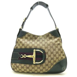 グッチ(Gucci)のGUCCI(グッチ) ショルダーバッグ GG柄,アイコンビット 137388 ベージュ×ダークブラウン×グリーン ジャガード×レザー(ショルダーバッグ)