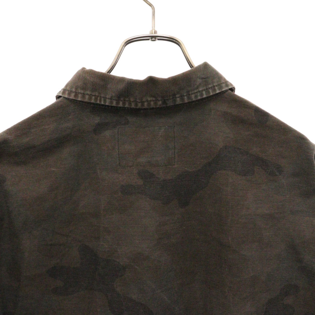 W)taps(ダブルタップス)のWTAPS ダブルタップス 20SS JUNGLE LS 02 / SHIRT. COTTON. SATIN コットンジャングルシャツ ジャケット ミリタリー ウォッシュ加工 ブラウン 201WVDT-SHM03 メンズのジャケット/アウター(ミリタリージャケット)の商品写真