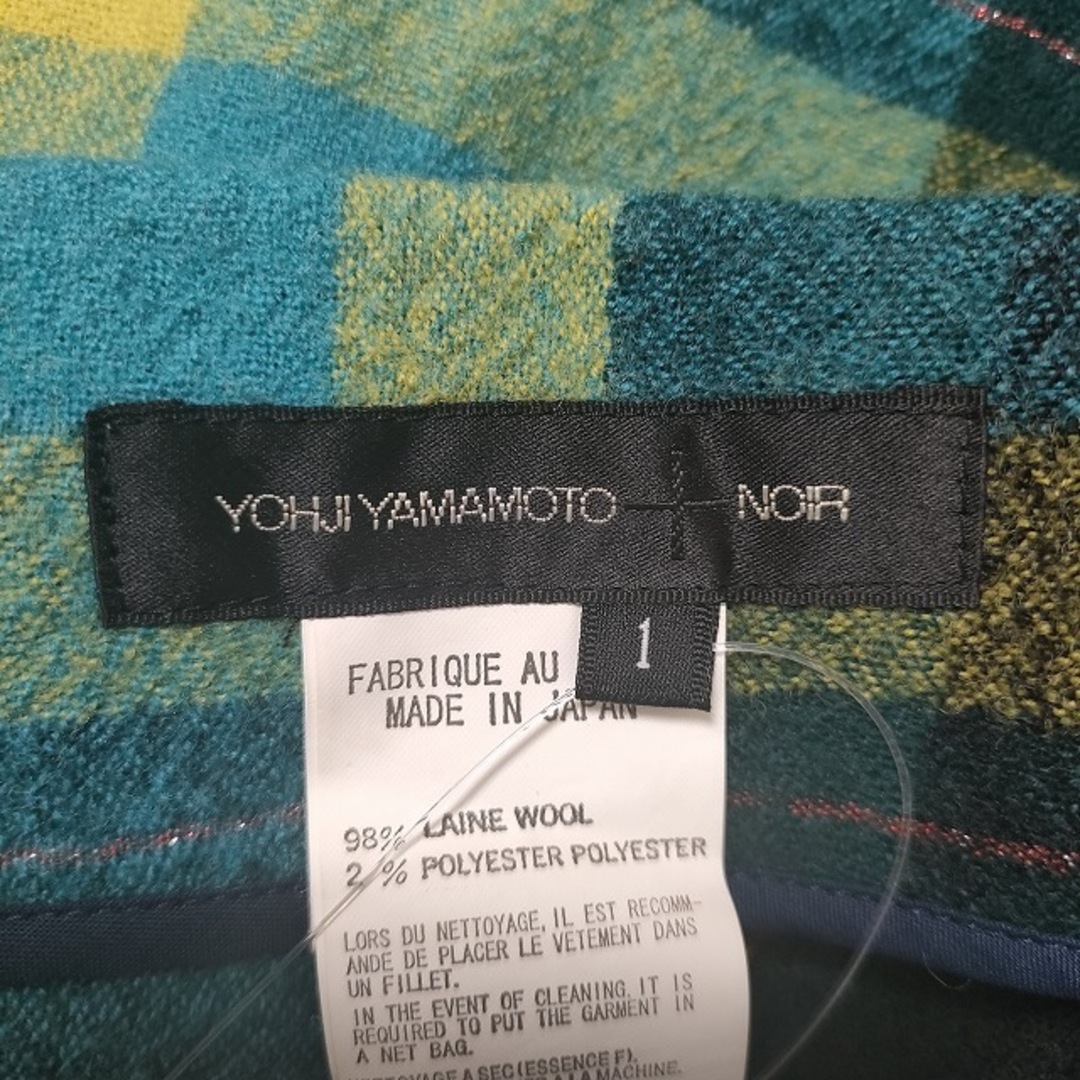 Yohji Yamamoto(ヨウジヤマモト)のyohjiyamamoto(ヨウジヤマモト) パンツ サイズ1 S メンズ - グリーン×イエロー×マルチ フルレングス/チェック柄 メンズのパンツ(その他)の商品写真