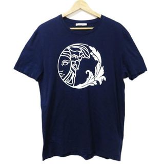 VERSACE - VERSACE(ヴェルサーチ) 半袖Tシャツ サイズL メンズ美品  - ネイビー×白 クルーネック/COLLECTION