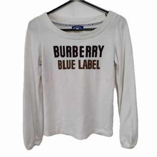 Burberry Blue Label(バーバリーブルーレーベル) 長袖カットソー サイズ38 M レディース - アイボリー×ダークブラウン×ブラウン