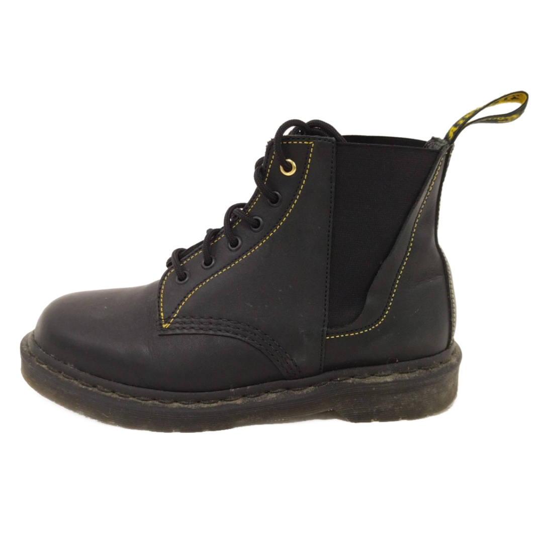 Yohji Yamamoto(ヨウジヤマモト)のYohji Yamamoto POUR HOMME ヨウジヤマモト プールオム 19AW×Dr.Martens 101 YY GUSSET6 ホール サイドゴア レザーブーツ ブラック US9/27.0cm メンズの靴/シューズ(ブーツ)の商品写真