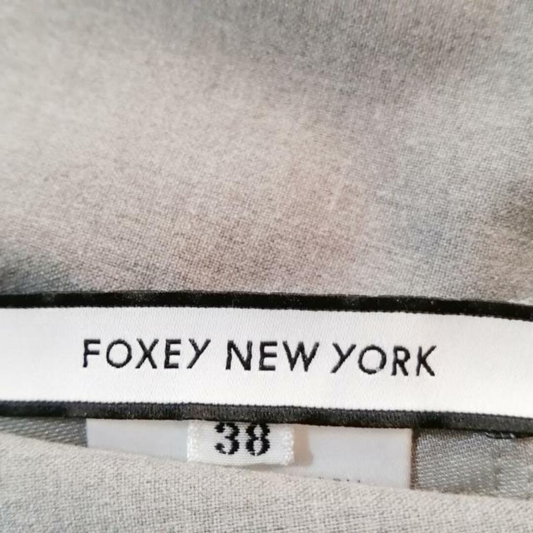 FOXEY NEW YORK(フォクシーニューヨーク) ワンピース サイズ38 M レディース美品  - グレー ノースリーブ/ロング レーヨン、ポリエステル レディースのワンピース(その他)の商品写真
