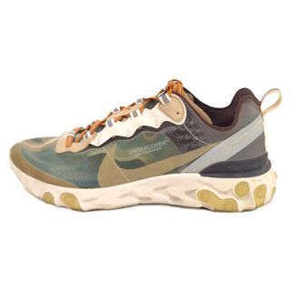 ナイキ(NIKE)のNIKE ナイキ ×UNDERCOVER REACT ELEMENT 87 GREEN MIST アンダーカバー リアクト エレメント87 グリーンミスト ローカットスニーカー US10/28cm BQ2718-300(スニーカー)