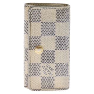 ルイヴィトン(LOUIS VUITTON)のLOUIS VUITTON ルイヴィトン ダミエアズール ミュルティクレ 4連 キーケース アイボリー N60386 CT2059(キーホルダー)