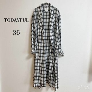 トゥデイフル(TODAYFUL)のTODAYFUL トゥデイフル チェック柄 シャツガウン ロング丈 ベルト付き(シャツ/ブラウス(長袖/七分))