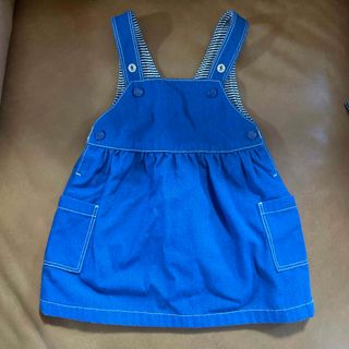 プチバトー(PETIT BATEAU)のプチバトー　未使用　オーバーオールスカート70cm(ワンピース)