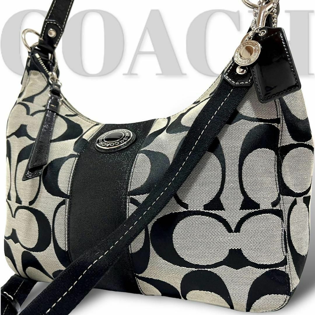 COACH(コーチ)の極美品　未使用級　コーチ　2way ショルダーバッグ　シグネチャー　キャンバス レディースのバッグ(ショルダーバッグ)の商品写真