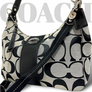 コーチ(COACH)の極美品　未使用級　コーチ　2way ショルダーバッグ　シグネチャー　キャンバス(ショルダーバッグ)