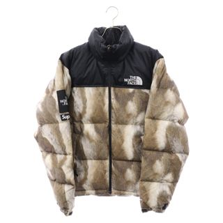 シュプリーム(Supreme)のSUPREME シュプリーム 13AW × THE NORTH FACE Fur Print Nuptse Jacket × ザノースフェイス ファープリント ヌプシ ジップアップ ダウンジャケット ブラウン/ブラック ND01340(ダウンジャケット)