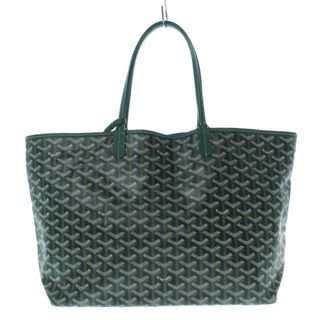 GOYARD(ゴヤール) トートバッグ美品  サンルイPM グリーン×白×ベージュ コーティングキャンバス×レザー