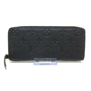 ルイヴィトン(LOUIS VUITTON)のLOUIS VUITTON(ルイヴィトン) 長財布 モノグラム・アンプラント美品  ポルトフォイユクレマンス M60171 ノワール モノグラム・アンプラント レザー(財布)