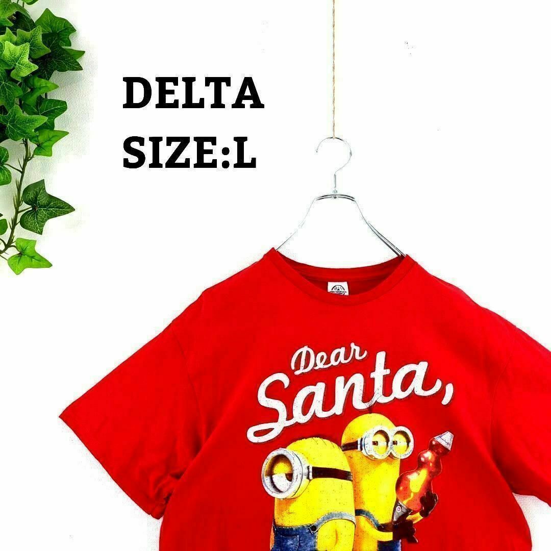 DELTA(デルタ)のTシャツ US古着 L ミニオンズ オーバーサイズ ビッグプリント 赤 半袖 メンズのトップス(Tシャツ/カットソー(半袖/袖なし))の商品写真