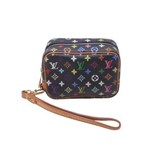 ルイヴィトン(LOUIS VUITTON)のLOUISVUITTON ルイヴィトン トゥルース ワピティ ポーチ M58034 FL0076 ブラック マルチカラー ゴールド金具 美品 中古 63920(ポーチ)