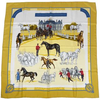 エルメス(Hermes)のエルメス カレ 90 LES HARAS NATIONAUX レディース 【中古】(バンダナ/スカーフ)