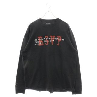 OFF-WHITE - OFF-WHITE オフホワイト ×RSVP GALLERY Long Sleeve T-shirt ロゴプリントカットソー 袖アロー長袖Tシャツ ブラック