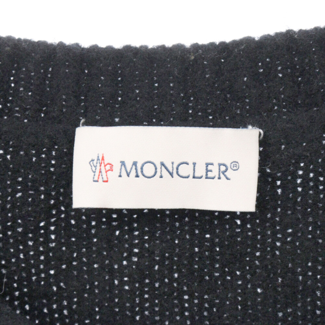 MONCLER(モンクレール)のMONCLER モンクレール メリヤス編み ゲージ5 フロントロゴ ウールニットセーター ブラック/ピンク I20939C00003 レディースのトップス(ニット/セーター)の商品写真