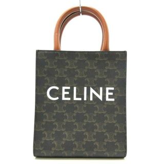 セリーヌ(celine)のCELINE(セリーヌ) トートバッグ美品  ミニ バーティカルカバ 194372BZK.04LU タン(ダークブラウン×ブラウン) トリオンフキャンバス×カーフスキン(トートバッグ)