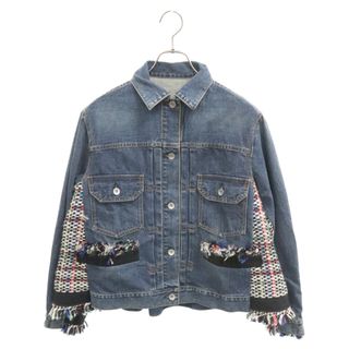 サカイ(sacai)のSacai サカイ 21SS TWEED DENIM JACKET 再構築 ツイードデニムジャケット インディゴ 21-05427(Gジャン/デニムジャケット)