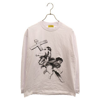 STUDIO33 スタジオサーティースリー PRINT L/S TEE プリント長袖Tシャツ カットソー ホワイト(Tシャツ/カットソー(七分/長袖))