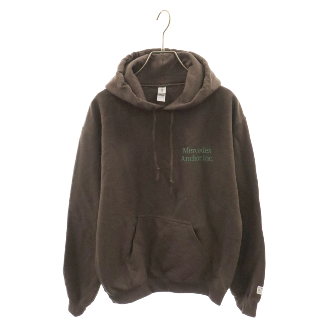 Mercedes Anchor Inc. メルセデスアンカーインク Hoodie Sweat ロゴプリント プルオーバーパーカー フーディースウェット ブラウン メンズのトップス(パーカー)の商品写真