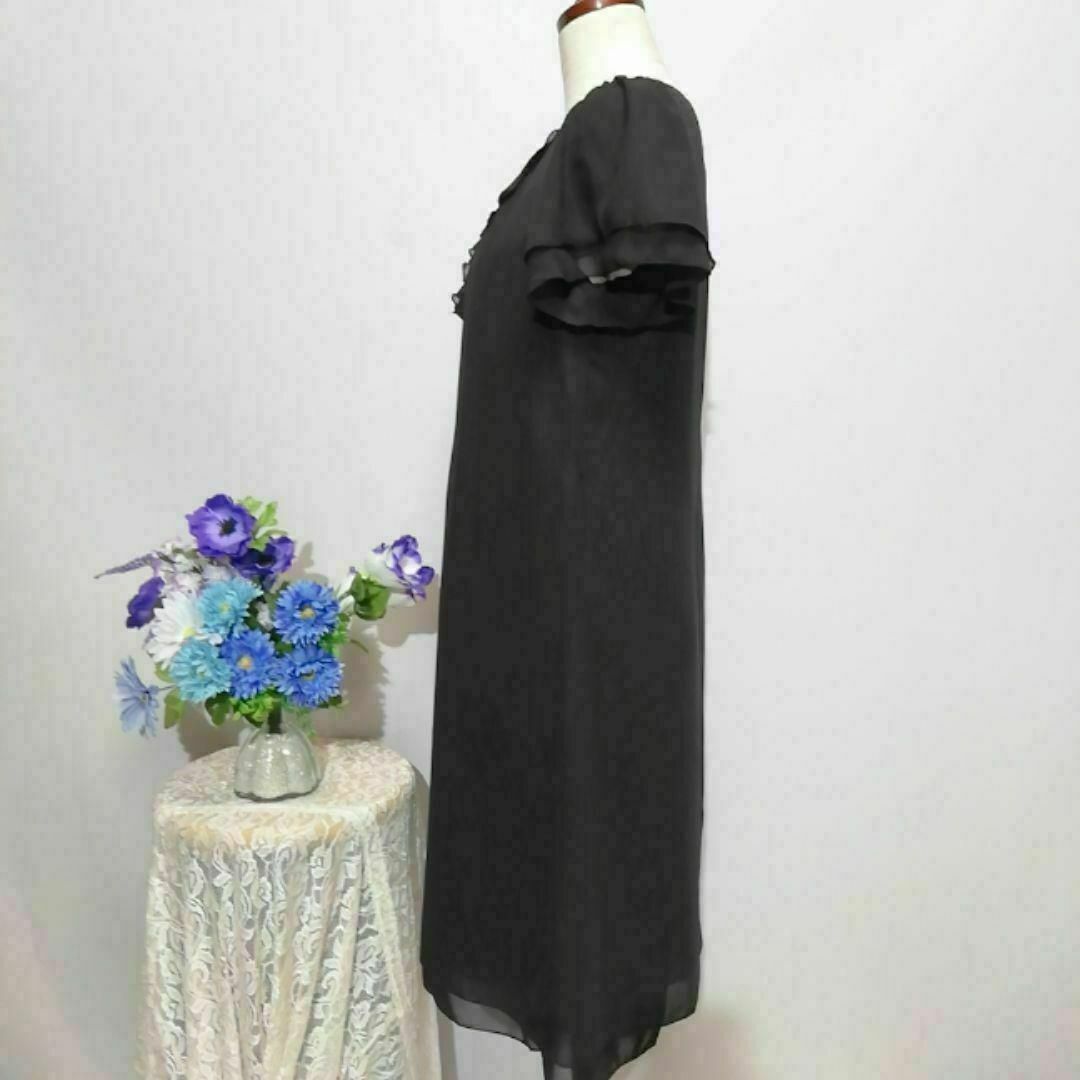 タキヒョー　極上美品　フォーマル　ドレス　ワンピース　パーティー　L　黒色 レディースのフォーマル/ドレス(ミディアムドレス)の商品写真