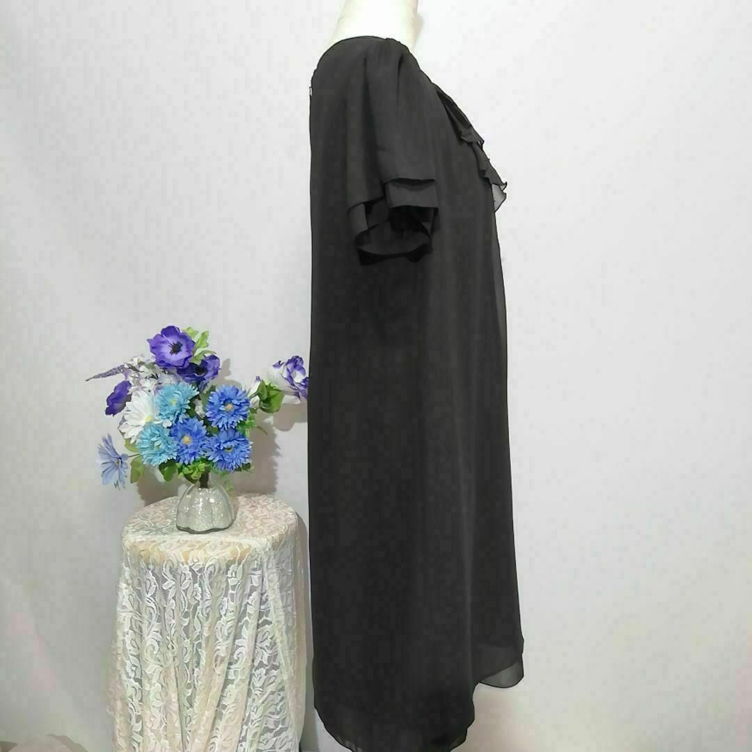 タキヒョー　極上美品　フォーマル　ドレス　ワンピース　パーティー　L　黒色 レディースのフォーマル/ドレス(ミディアムドレス)の商品写真
