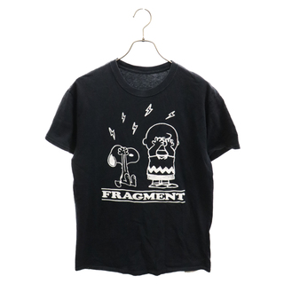 FRAGMENT DESIGN フラグメントデザイン × PEANUTS スヌーピー&チャーリーブラウン 半袖Tシャツ ブラック(Tシャツ/カットソー(半袖/袖なし))