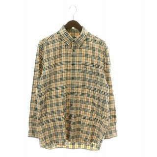 バーバリーブラックレーベル(BURBERRY BLACK LABEL)のバーバリーブラックレーベル ボタンダウンシャツ 長袖 ノバチェック L ベージュ(シャツ)