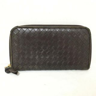 ボッテガヴェネタ(Bottega Veneta)のBOTTEGA VENETA(ボッテガヴェネタ) 長財布 イントレチャート 114076 ダークブラウン レザー(財布)