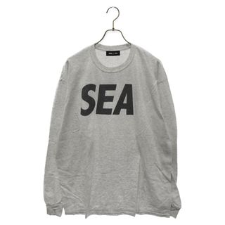 ウィンダンシー(WIND AND SEA)のWIND AND SEA ウィンダンシー SEA L/S T-Shirt シーロゴ ロングスリーブ クルーネック カットソー 長袖Tシャツ グレー WDS-SEA-04(Tシャツ/カットソー(七分/長袖))